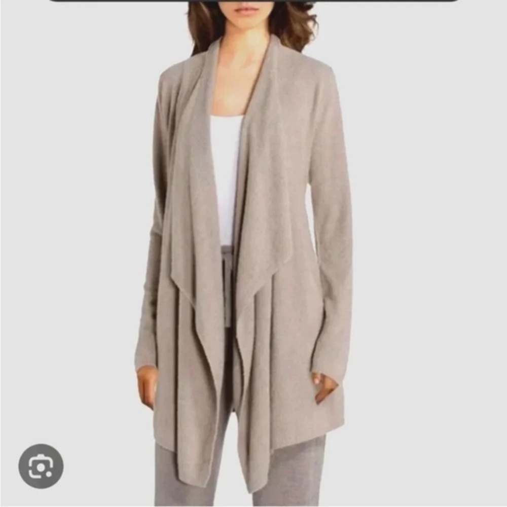 Barefoot Dreams Cream Bamboo Chic Lite Island Wrap Cardigan